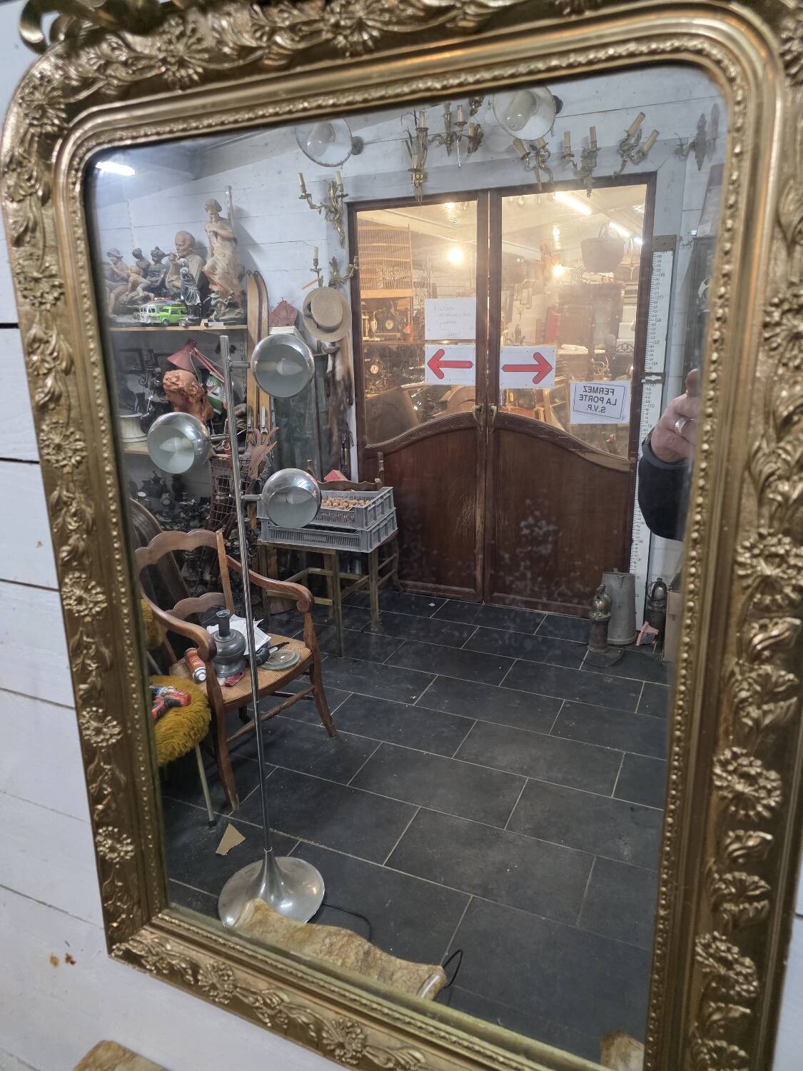 Antique Napoleon III gilded mirror