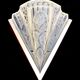 Art deco pressed glass sconce