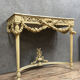 Console Louis XVI en bois laqué vers 1850-1880