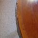 Tripod coffee table - solid okoumé wood - organic shape - brutalist style