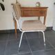 Chaise inclinée métal et assise tissu
