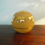 Art deco table lamp, marble, opaque glass and granite, animal in bronze patinated regulator