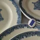 6 dessert plates ironstone J. Vieillard Bordeaux "Garland"