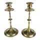 Pair of brass candle holders