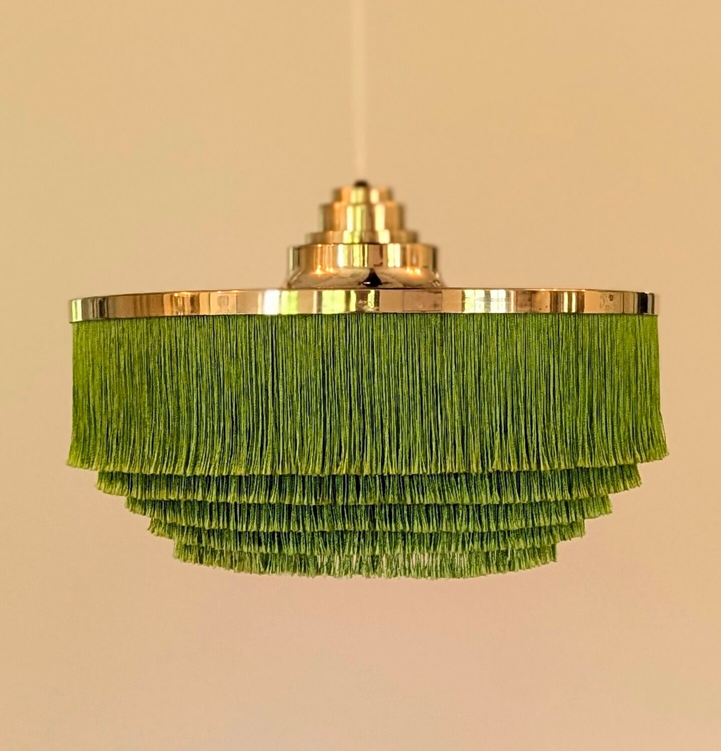 Superb brass fringed pendant light T-603 Hans Agne Jakobsson