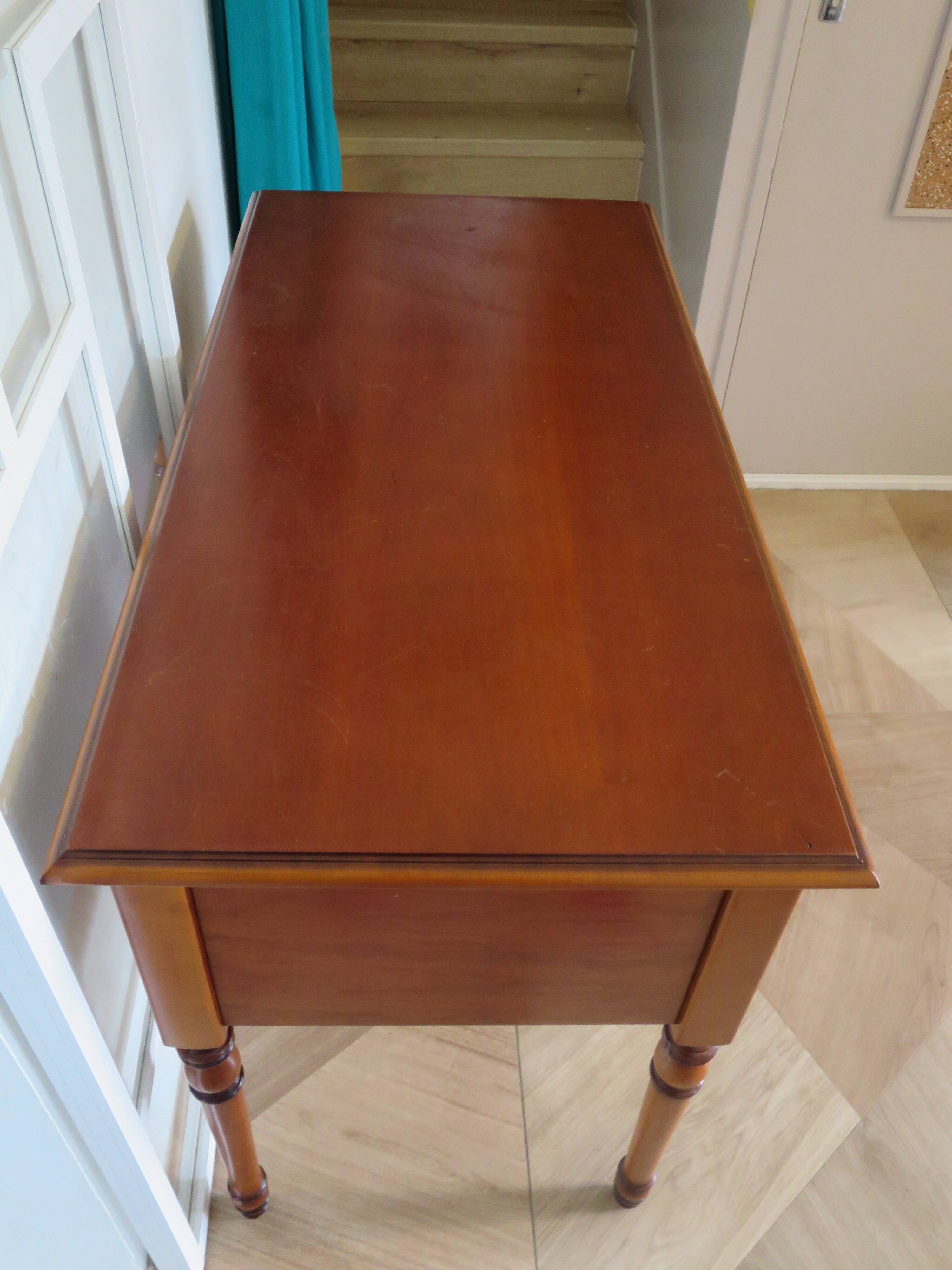 Small minister's desk - 3 drawers - cherry wood - Louis Philippe style