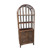 Vintage rattan bookcase