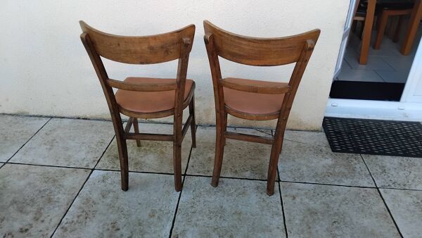 Paire de chaise vintage bistrot style BAUMANN