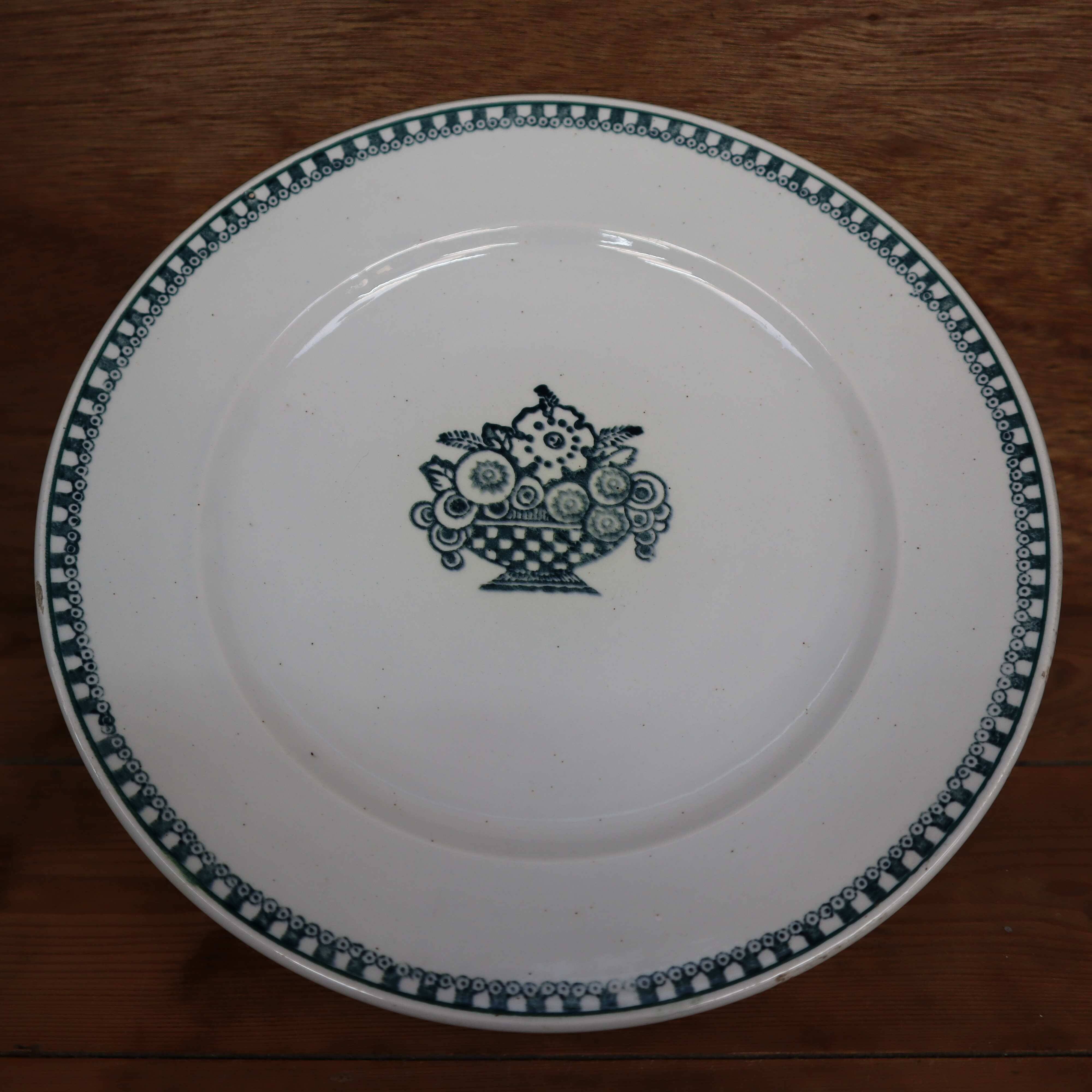 Saint Amand footed dish/compotier in old earthenware