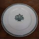 Plat sur pied, assiette à gâteau ancien Saint Amand en faïence
