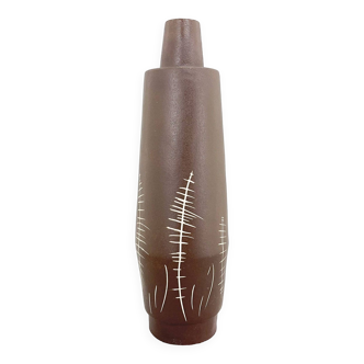 Large Mid-Century Ceramic Floor Vase by Jihokera Bechyne, Marked