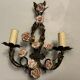 Vintage tole porcelain sconces 1960s