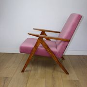 Vintage armchair B-310 VAR pink Jade structural 1970s