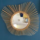 Rattan sun mirror 70s