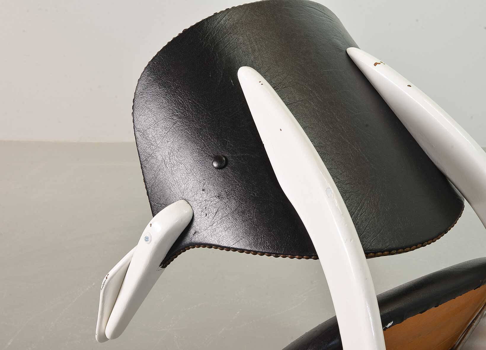 Louis van Teeffelen Dutch Design 'Pelican' Teak Lounge Chair for Webe 1960s
