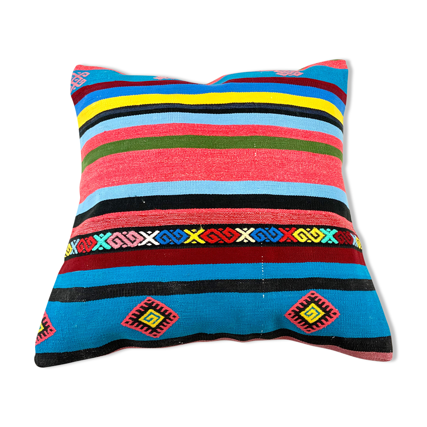 Vintage turkish kilim cushion cover 55x55 cm