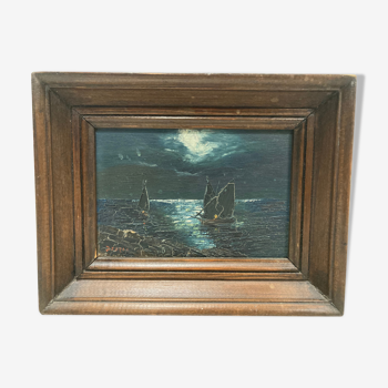 Ancient miniature painting Marine