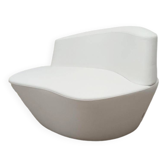 Polar Armchair by Tacchini in White Leather