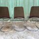 Chairs in plexiglas with chrome metal base