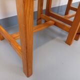 Pair of vintage pine chairs from the 70s