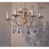 Italian  Two Tier Crystal Chandelier