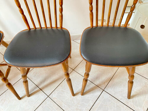 4 chairs bistro baumann tacoma boston vintage 60s