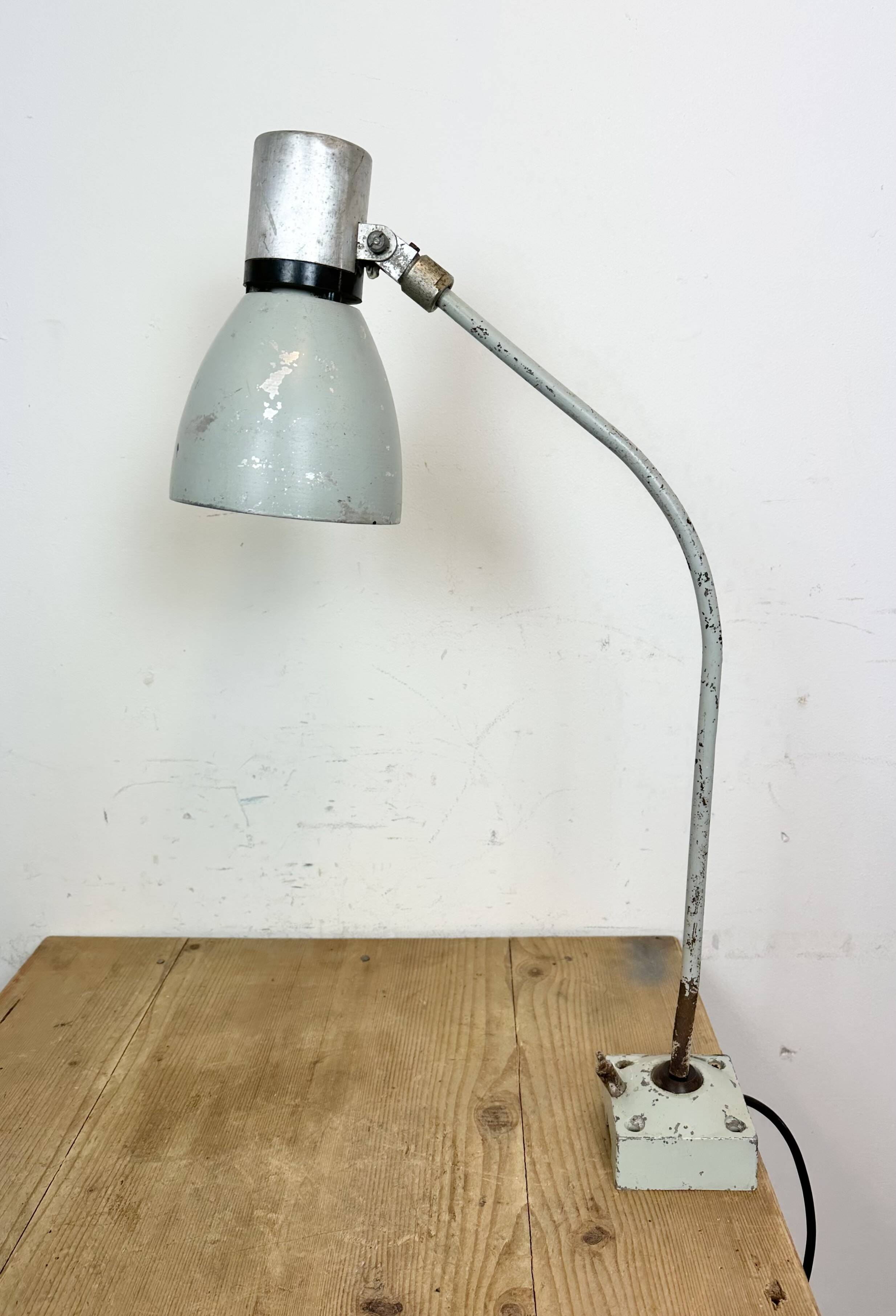 Grey Industrial Table Lamp from Elektrosvit, 1970s