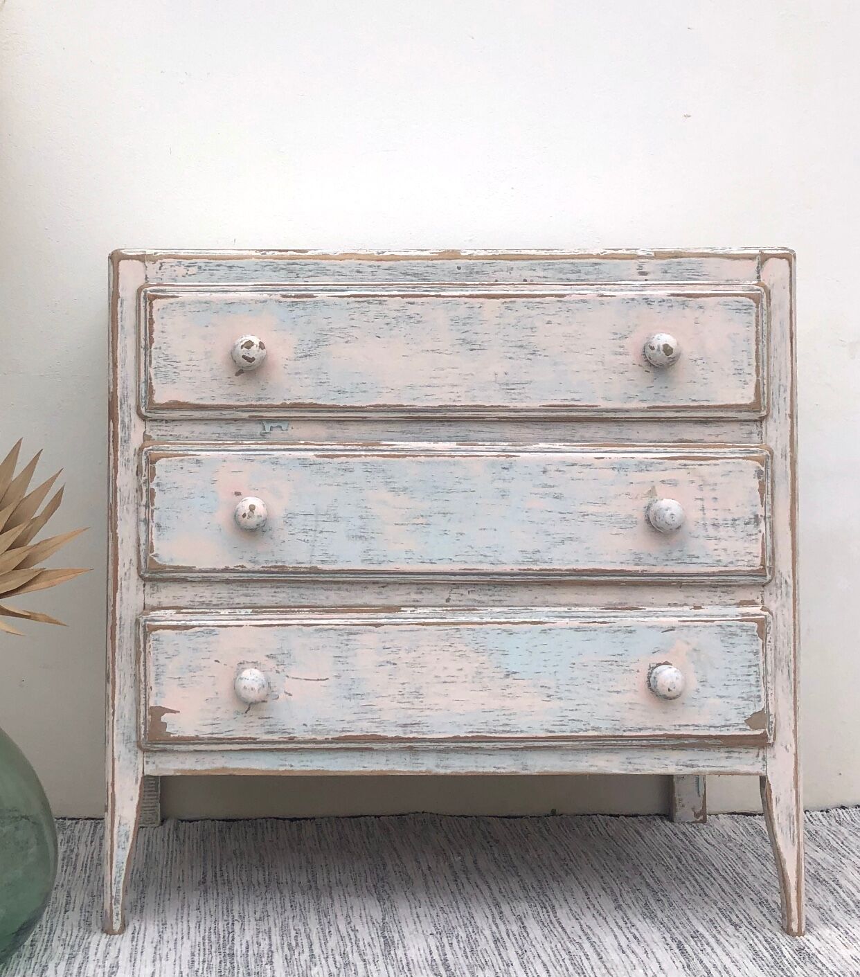 Patinated vintage chest of drawers