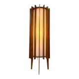 Ib Fabiansen wooden Space Age floor lamp by Fog and Mørup, Denmark, 1960s