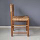 Wooden chair with rush seat and backrest, 1960s