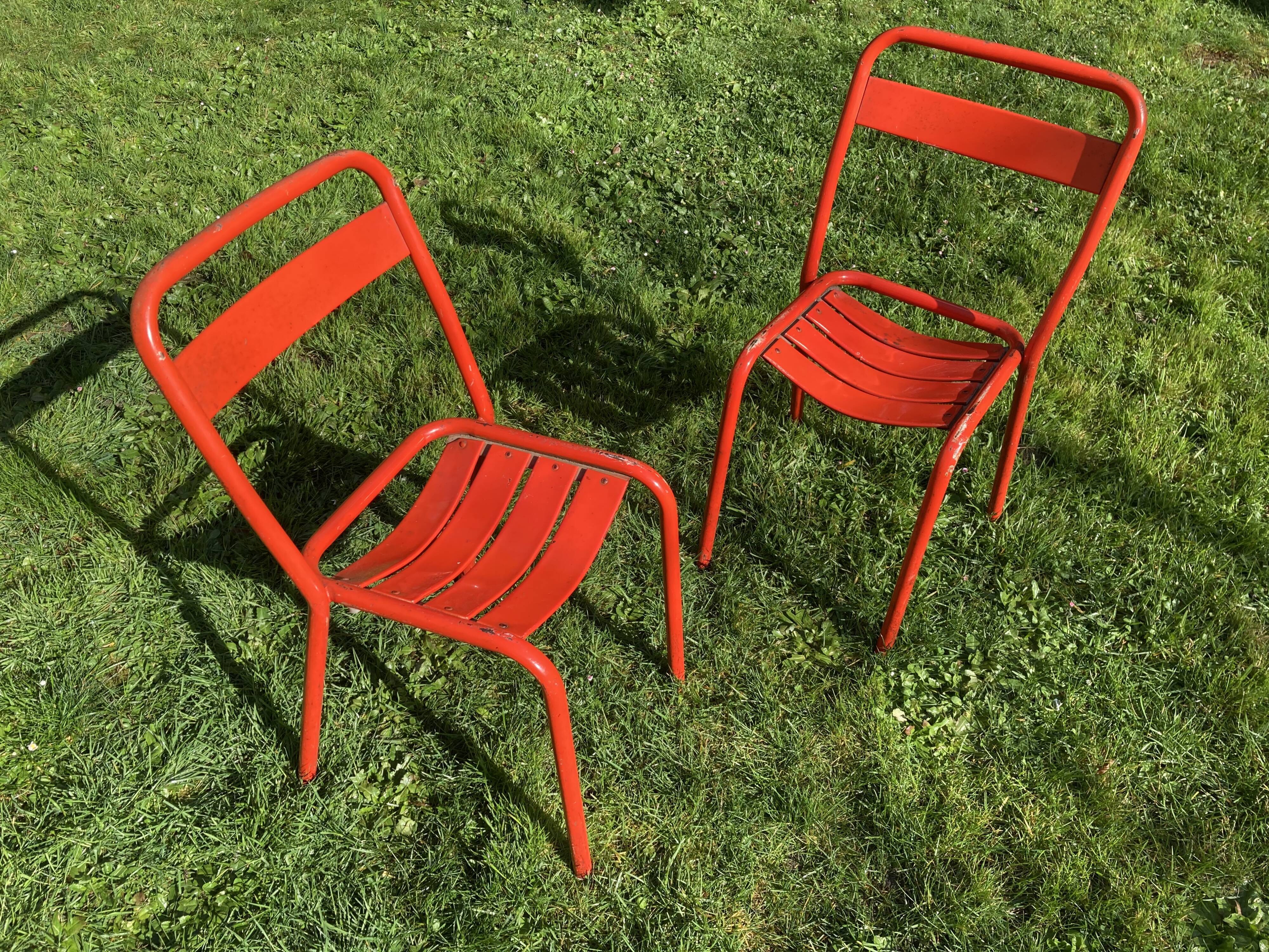 Pair of Tolix T1 chairs