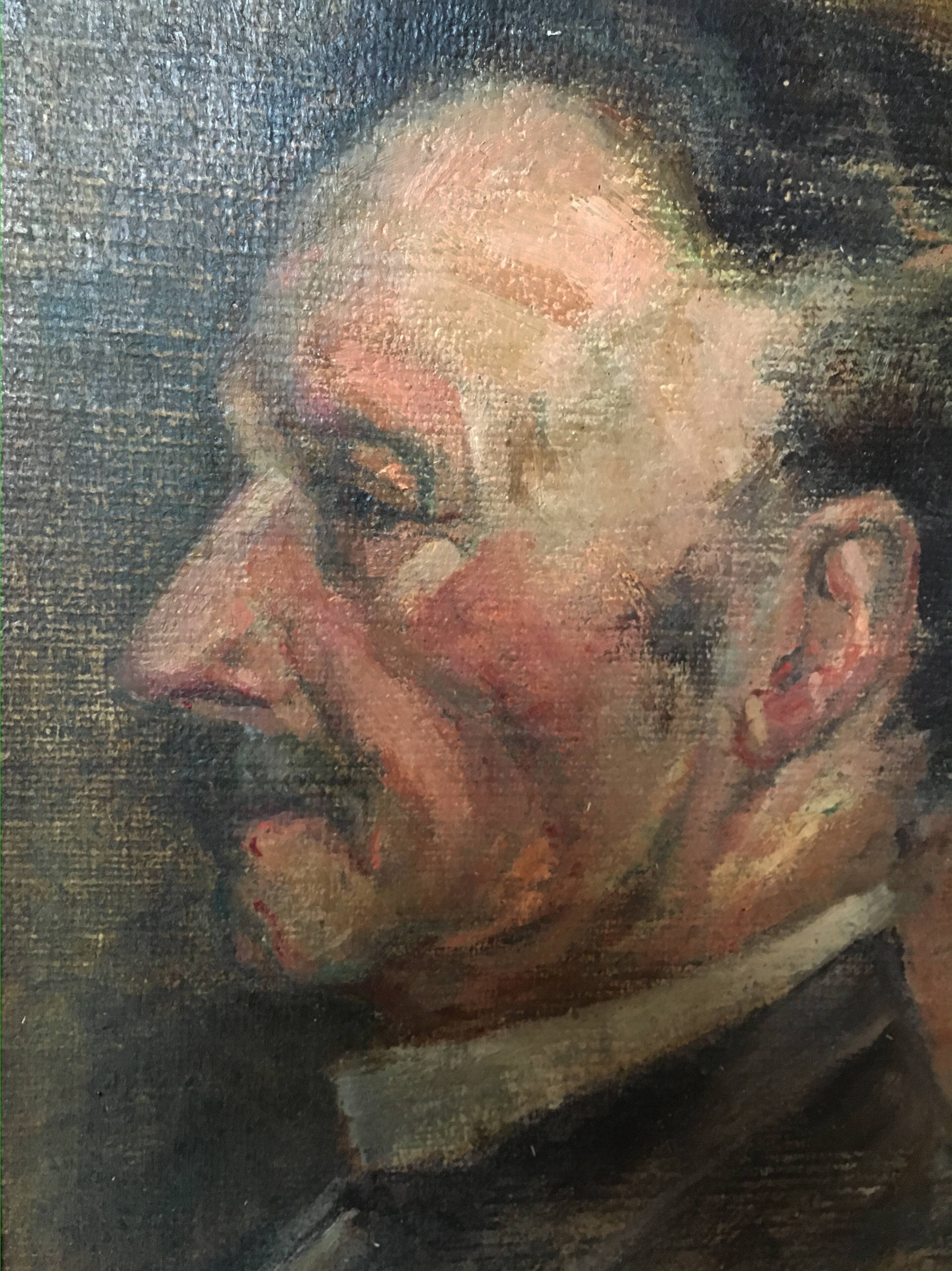 Painting "Impressionist Portrait" by Adrian Oscar Scheiterberg (1864-1910)