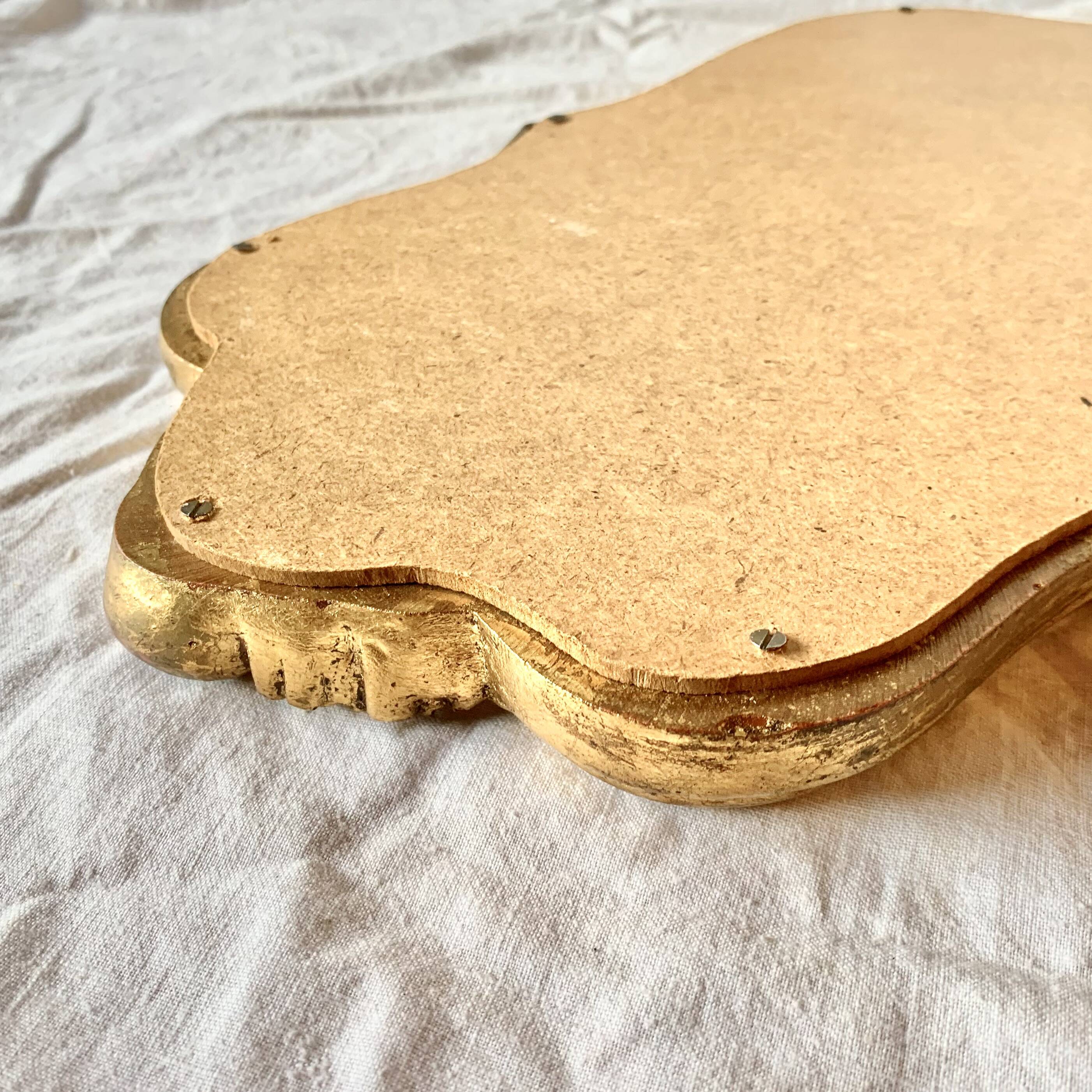 Vintage Gold Leaf Resin Wall Mirror