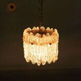 Orrefors Vintage Glass Suspension, Space Age lamp by Fagerlund