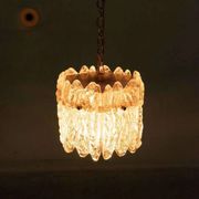 Orrefors Vintage Glass Suspension, Space Age lamp by Fagerlund