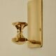 1988, single mid-century Swedish brass sconce by Gusum