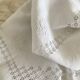 Antique tablecloth, English embroidery and "CD" monogram - 120x75 cm - Linen