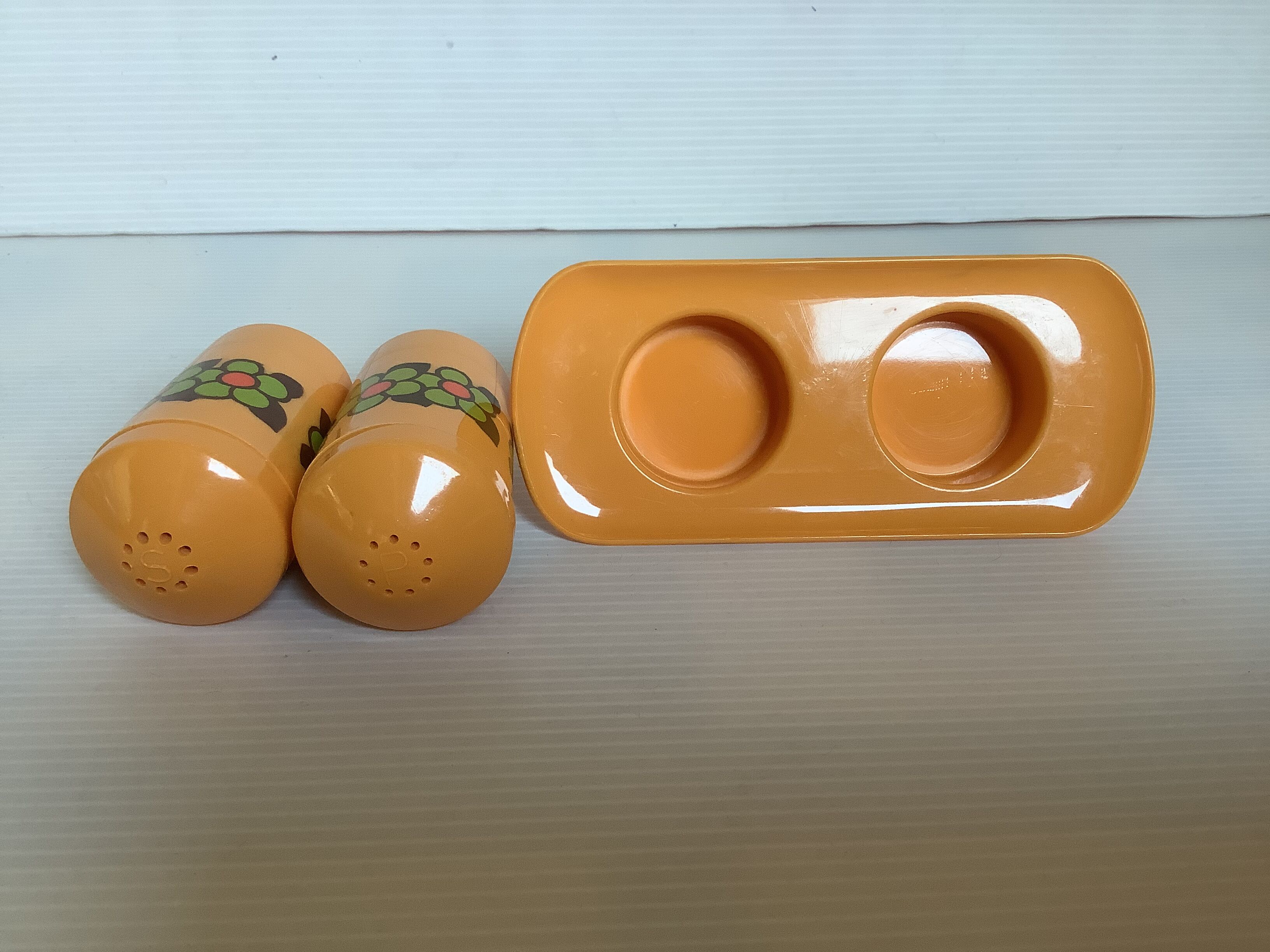 Emsa W Germany orange-yellow salt and pepper shaker