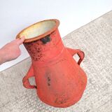 Grande amphore vase ancien tôle émaillée