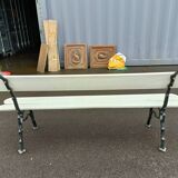 Garden bench old cast iron feet