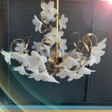 Vintage Murano glass flower chandelier
