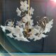 Lustre à fleurs verre de Murano vintage