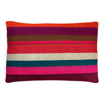 Vintage turkish kilim cushion cover, 30 x 50 cm