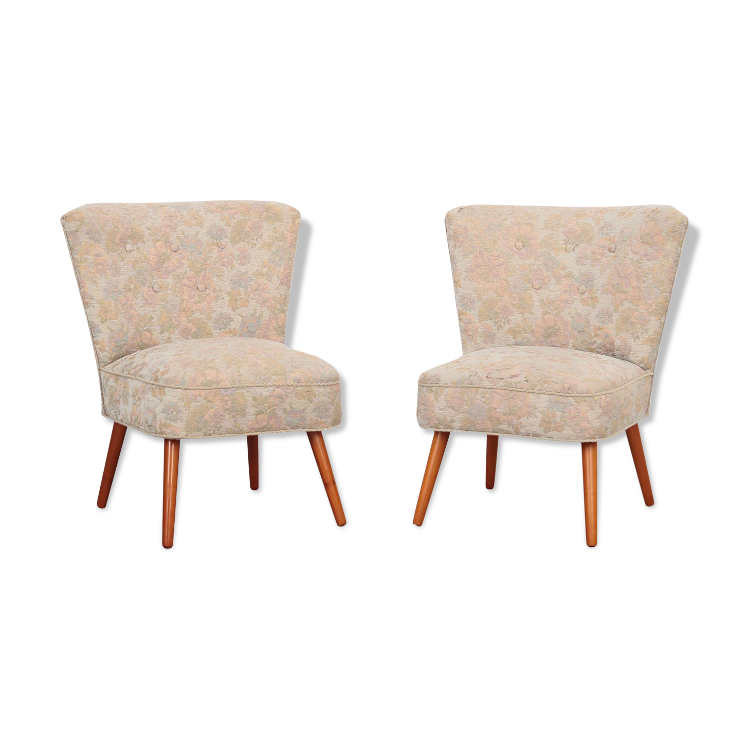 Ensemble de deux fauteuils en hêtre, design danois, années 1970, production: Danemark