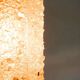 Vintage hexagonal glass and chrome pendant lamp from the 1960s.