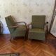 Art Deco lounge chairs with curved wooden arms, 1930s, set of 2