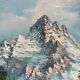 HST painting "Snowy Mountain Landscape" by Ken Bowman (born 1937)