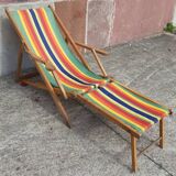 Vintage deckchair, lounge chair or chaise longue