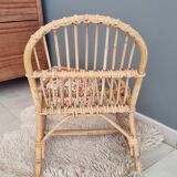 Children's armchair bamboo wicker