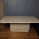 Rectangular travertine coffee table